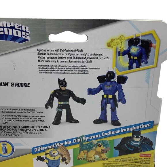 Imaginext DC Super Friends Batman & Rookie Figure Bat-Tech Multi-Pack NEW Age 3- - Picture 6 of 6